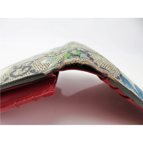 Gucci Beige and Blue Floral Women's Wallet - Picture 6 of 10